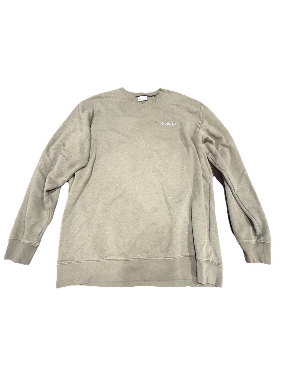 Columbia Sportswear Mens XL Crewneck Sweatshirt Olive Green Logo
